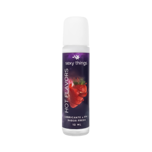 Lubricante a base de agua hot flavors sexy things fresa 10ml