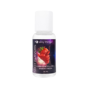 Lubricante a base de agua hot flavors sexy things fresa 30ml