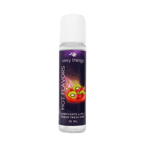 Lubricante a base de agua hot flavors sexy things fresa kiwi 10ml