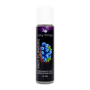 Lubricante a base de agua hot flavors sexy things mora azul 10ml