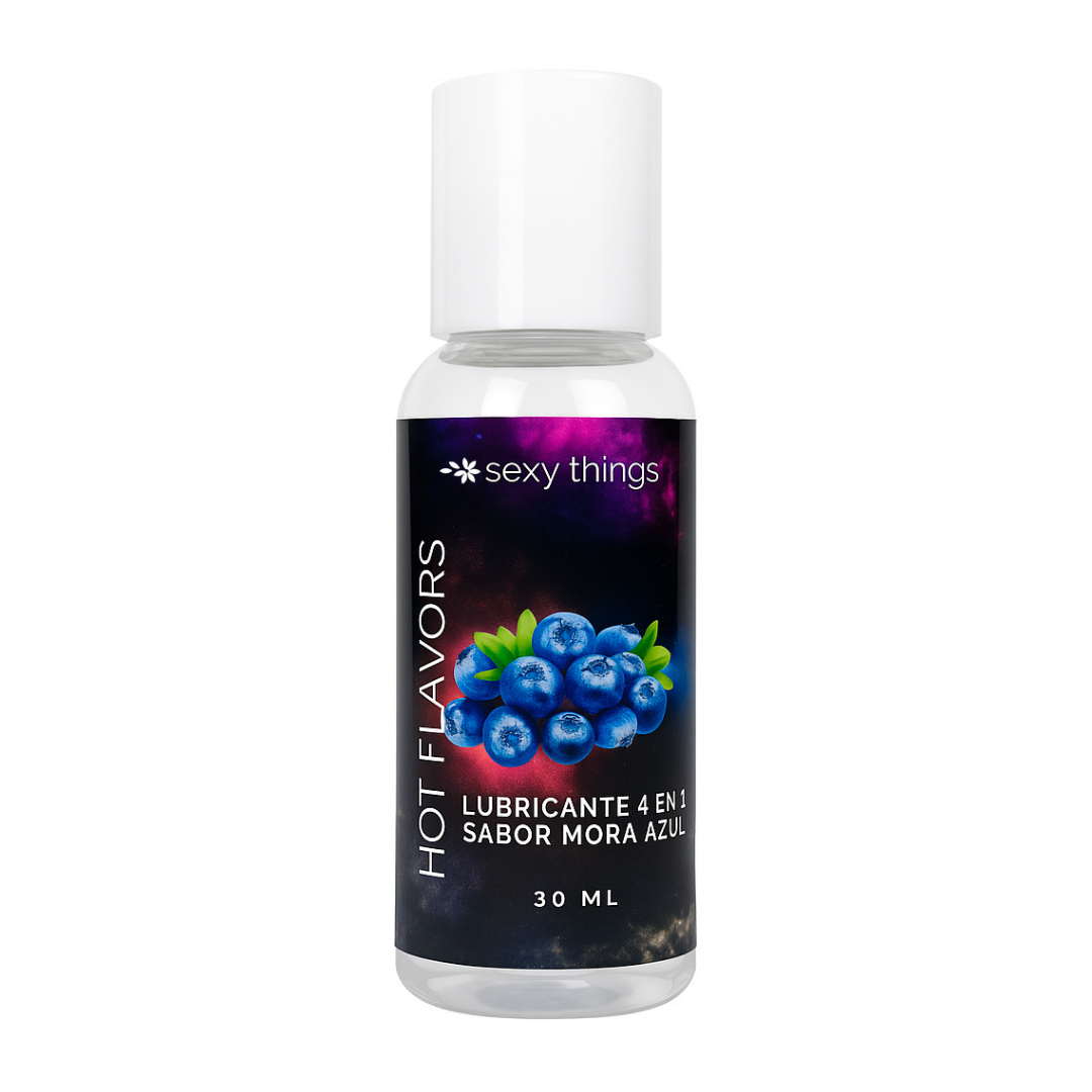 Lubricante a base de agua hot flavors sexy things mora azul 30ml
