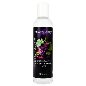 Lubricante a base de agua hot flavors sexy things uva 125ml