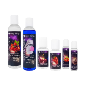 Lubricantes a base de agua hot flavors todos los tamaños sexy things Single