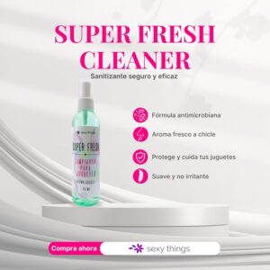 caracteristicas limpiador de juguetes sexuales sexy things chicle 125ml super fresh